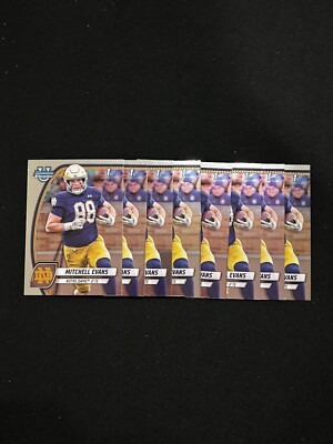 Mitchell Evans (8) 2024 Bowman Chrome U 1st Notre Dame TE Lot