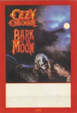 OZZY OSBOURNE 1984 BARK at the MOON Backstage Pass red