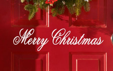 Merry Christmas Holiday Xmas Seasonal Decor Vinyl Wall Sticker Decal 5"-11"w
