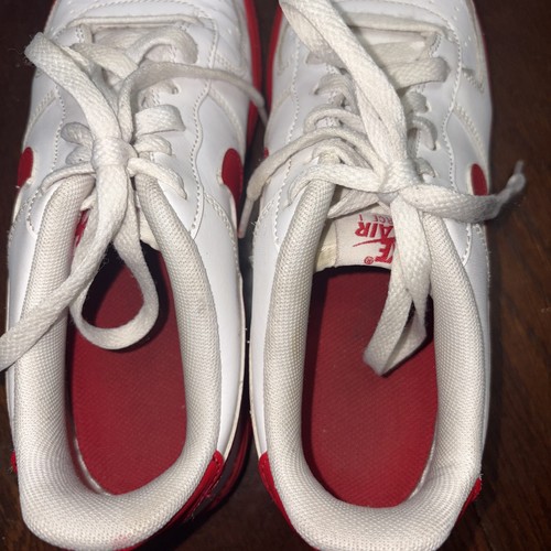 Nike Air Force 1 Low Weiß Rot Zwischensohle Jungen Größe 5,5Y Sportschuhe Sneaker - Bild 7 von 12