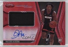 2020 Certified Freshman Fabric Signatures Red 53/99 Precious Achiuwa Auto 0yp5