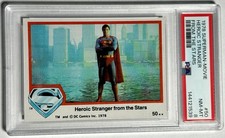 Vintage 1978 Topps Superman Card HEROIC STRANGER FROM THE STARS #50 PSA 8 Iconic