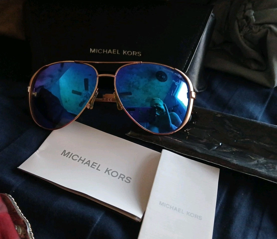 Michael Kors Blue Aviator Sunglasses for Women for sale | eBay display picture 1