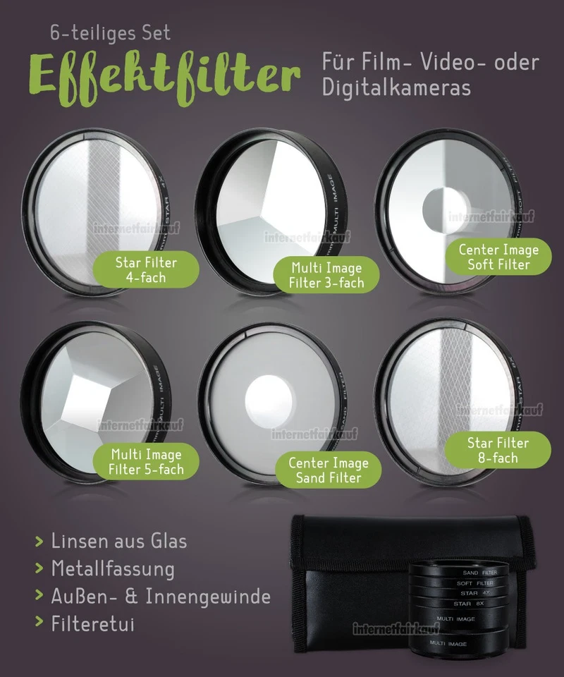 Effektfilter Tricklinsen passend für Canon EOS M5 M6 M50 mit 15-45mm Objektiv - Bild 2 von 4