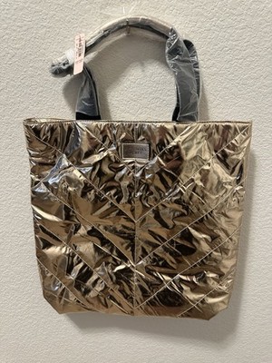 Victoria's Secret Limited Edition 2017 Metallic Rose Gold Quilted Tote Bag