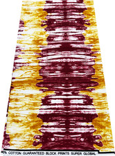 African Wax Print, 100 Cotton, Sell by 6 Yards-Tie Dye-Golden Yellow White