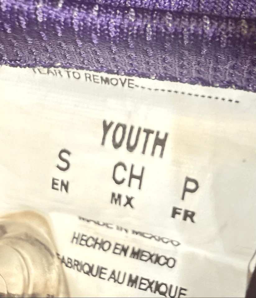 Camiseta reversible de fútbol americano con bandera de la NFL de los Minnesota Vikings púrpura talla pequeña para jóvenes Foto 2 de 4