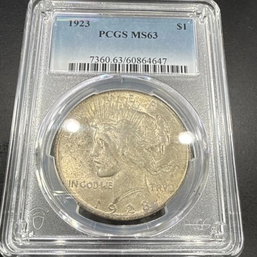 1923 Peace Dollar $1 Silver Coin PCGS MS63 Philadelphia KM#150 7360.63/60864647