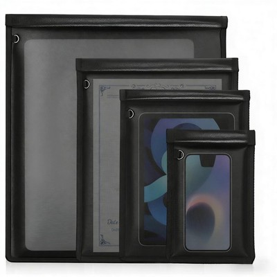 4 Pack Faraday Bags, Large Bag for Phones & Laptops & Black, Black