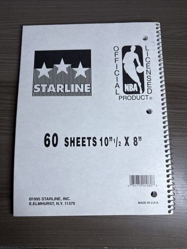 Cuaderno vintage Chris Webber 1995 Starline Inc Dennis Rodman nuevo - Imagen 4 de 4