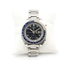 Vintage Seiko 40mm Black Chronograph Day Date 7in Automatic Wristwatch #WB5158-5