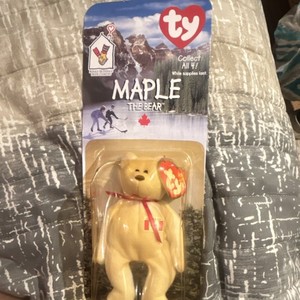Ty Maple the Bear Beanie Babies 1999 Teenie Beanbag Plush
