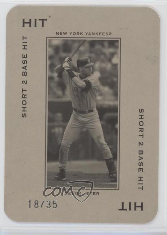 2005 Donruss Throwback Threads Hit Short 2 Base 18/35 Derek Jeter #PG-88 HOF s1i