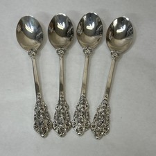 Lot Of 4 Rogers Grand Antique Silver Plate, Teaspoons