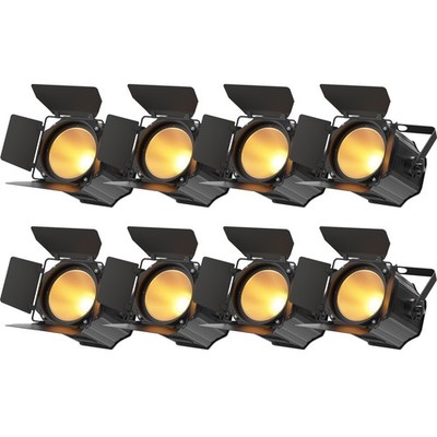 COB 200W Warm & Cold White Par Lights Linear Spotlights DJ Stage with Barn Door