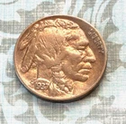 "About Uncirc." 1937  "Denver" Mint buffalo , higher grade, compl. horn, SHINE!