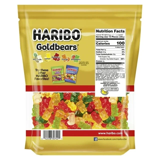 Bolso Haribo Goldbears Original Gummy Bears, 3 Lb (Paquete de 2) Foto 2 de 3