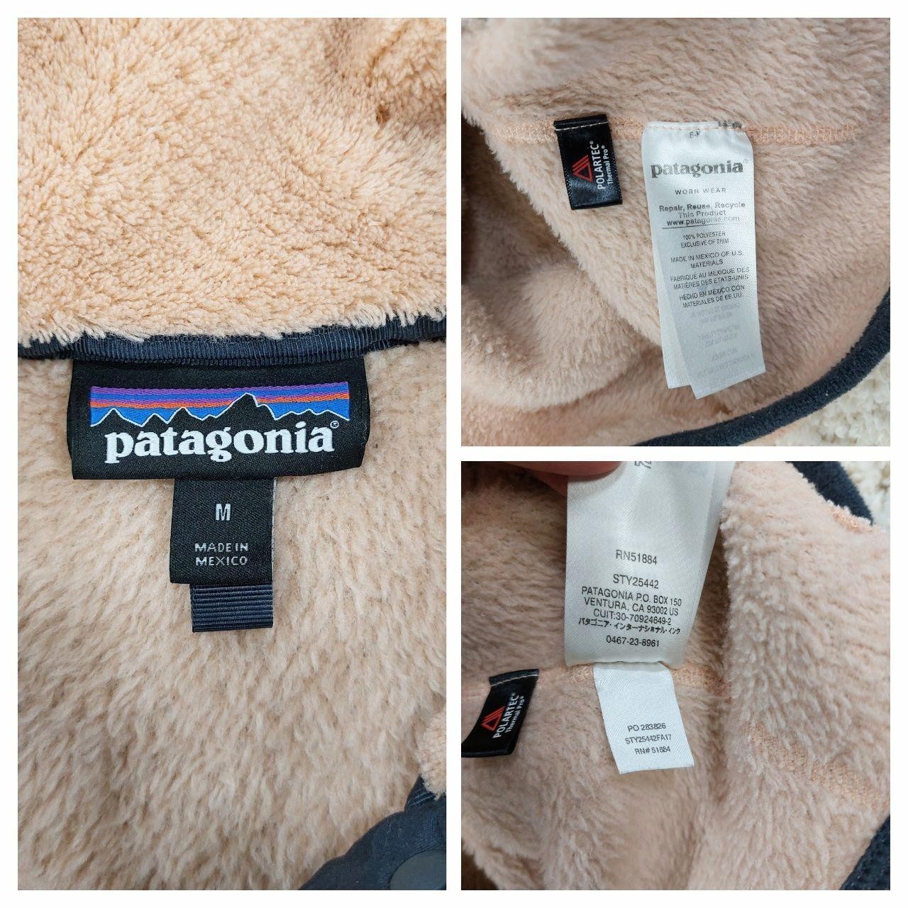 Patagonia Re-Tool Snap-T Pullover Fleece Sweatshirt Womens M, Peach Pink Sweater thumbnail 6