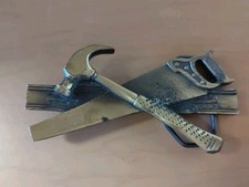BRASS CARPENTER TOOL BELT BUCKLE