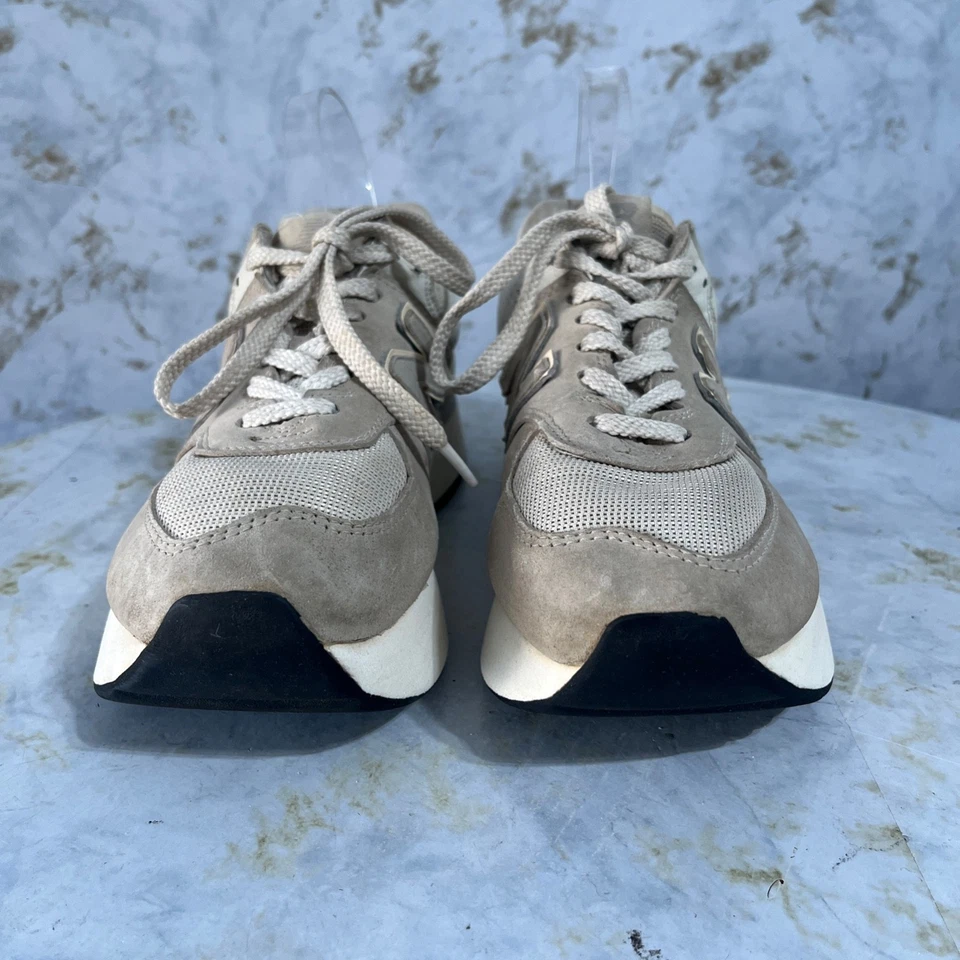 New Balance 574 Plataforma Mujer Talla 9.5 Zapatos Beige Clásico Entrenador Tenis Foto 2 de 4