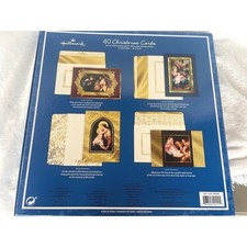 Hallmark Christmas Cards Set Religious Nativity Catholic Traditional 40 Gold