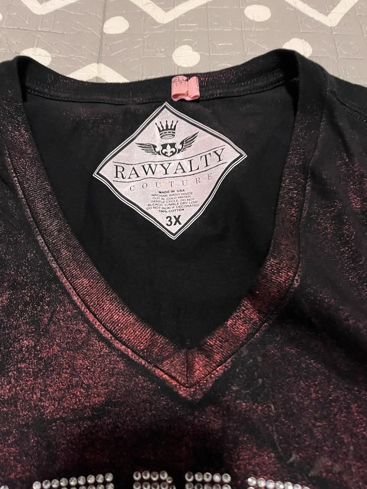 Camiseta Realty Couture 3X Legendary Phoenix estrás tachonada hecha en EE. UU. Foto 2 de 4