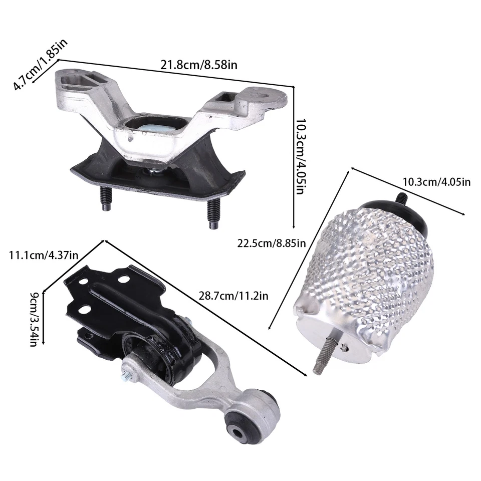 Juego de montaje de motor y transmisión y puntal de par para Chevrolet Impala 2012-2013 3,6 L 4 piezas Foto 3 de 4