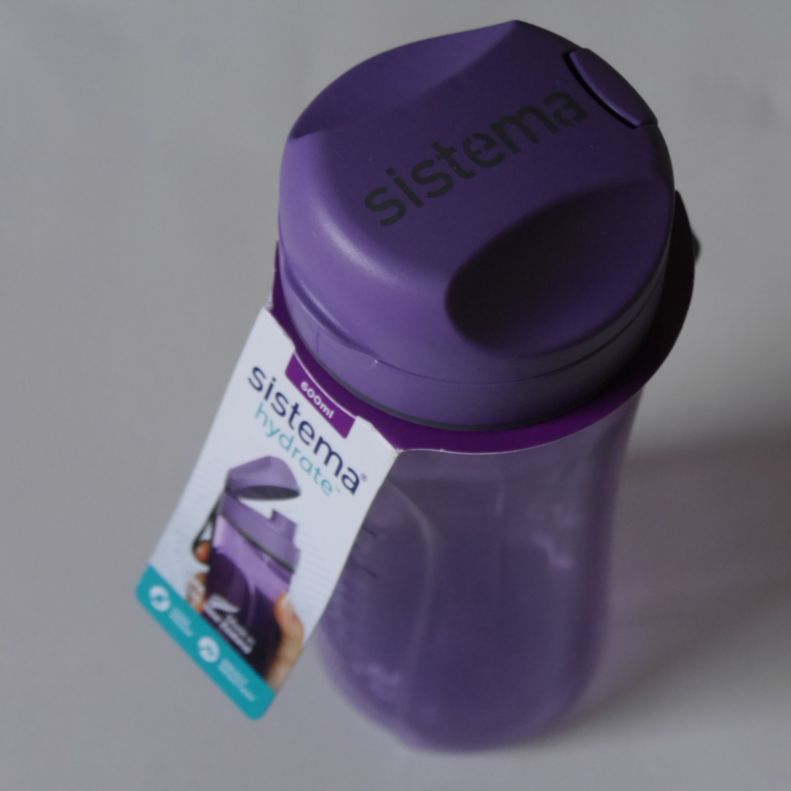 Sistema Hydrate Tritan Swift 600ml Leakproof Bottle  BPAFree, Assorted Colors - Image 8
