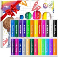 Aen Art Paint Sticks, 24 Colors Solid Tempera 1 Count (Pack of 24), 24 colors 