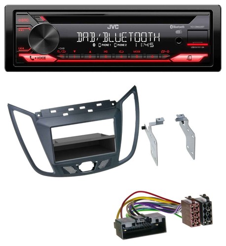 JVC CD DAB USB Bluetooth MP3 Autoradio für Ford C-Max / Kuga - dunkelgrau - Bild 1 von 7