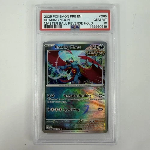 Roaring Moon Master Ball 065/131 Prismatic Evolutions PSA 10