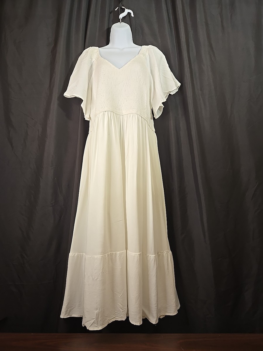 merokeety dress Sz 2XL New Midi Smocked Bodice Sheer Flare 42” L Sleeveless Size:12 (Preschool/Big Kid) brunch-1409-1 Shop Hanxiulin Christmas Dress