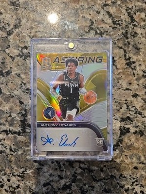 2020 Spectra Prizm Aspiring Anthony Edwards RC Rookie Auto #/10 