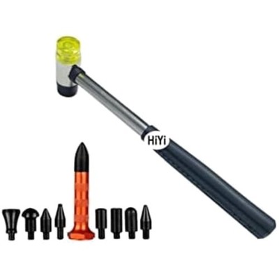 10-teiliges Dellenreparaturwerkzeug mit ergonomischem Hammer - einfach zu nutzen