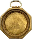 Antique 6S Illinois Pinstripe Open Face Pocket Watch Case Gold Tone Octagon