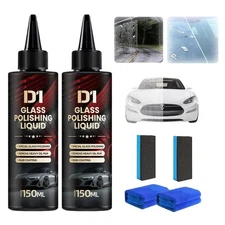 2PCS Bianca Glass Polishing Liquid D1,Bomini Car Glass Polishing Compound Windsh