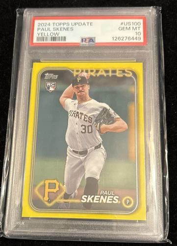 2024 Topps Update Series - Yellow #US100 Paul Skenes (RC) PSA 10 GEM Mint