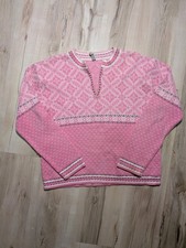 Hanna Andersson Heritage Fair Isle Style Pink 100 Cotton Quarter Zip Pullover