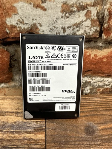 SanDisk 1.92TB Skyhawk PCIe SSD Model: SXSLCL PN/SDLC2CLR-019T-3NAW