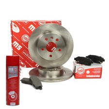 Bremsscheiben + Bremsbeläge + Bremsenreiniger hinten für CHEVROLET CRUZE; OPEL