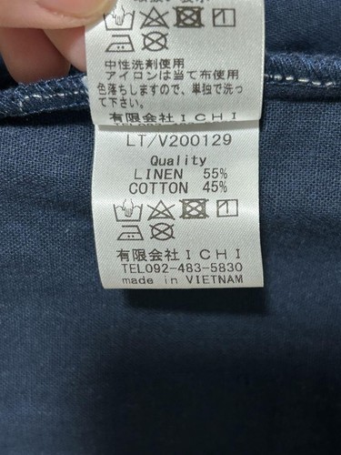 Vestido largo sin mangas ICHI azul marino F/S de Japón - Imagen 5 de 5