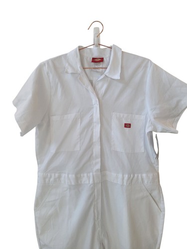 New DICKIES 2X White Short Sleeve Coverall Women Irregular Workwear - Picture 2 of 14