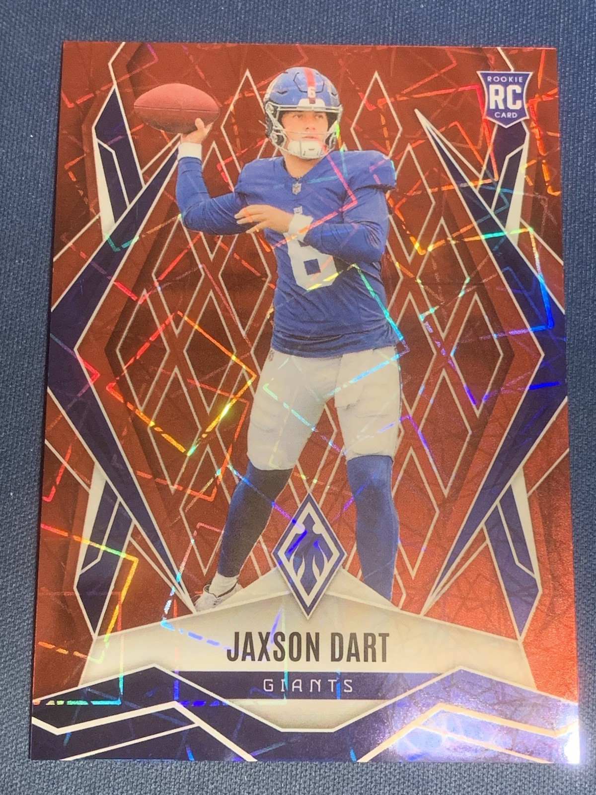 2025 Panini Phoenix Jaxson Dart Red Lazer Color Match /199 Rookie Card RC #200