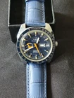 Timex Emerson Fittipaldi Quartz Watch Vintage Mens Blue Dial