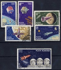 Romania  1964 COSMOS, SPACE LAB: RANGER7, SYNCOM3, VOSHOD used PHIL. @ B