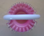 FENTON"MINIATURE"MINT&PERF~1940s~5"HAT"BASKET"PEACH(PINK)CREST"VINTAGE~GLASS — photo 5