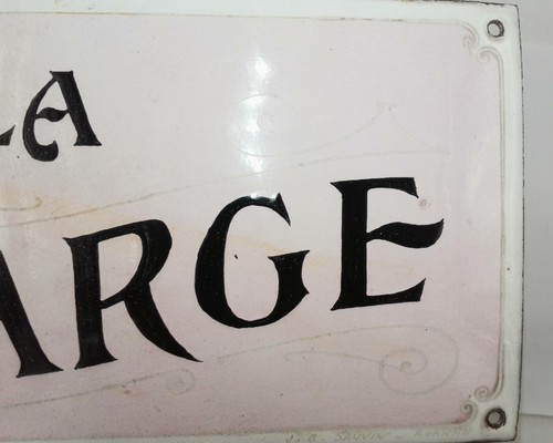 LA FARGE Antique FRENCH Enamel VILLA Sign Enamel on heavy Cast Iron Plaque - Picture 4 of 8
