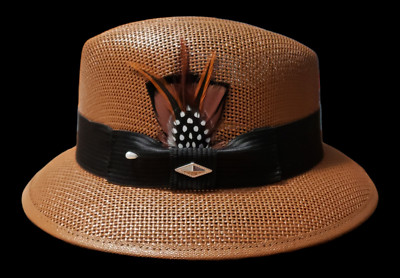 Mens Classic congac  lowrider center crease  hat fedora Derby