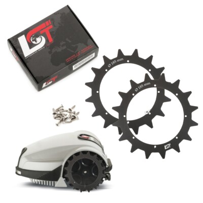 2x Ø 185 mm Spikes Mähroboter Rasenmäher schwarz für Yardforce SA/SC 500 600 800