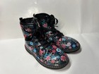 Kids Floral Combat Boots Girls Eu32 Size Us1 Shoes